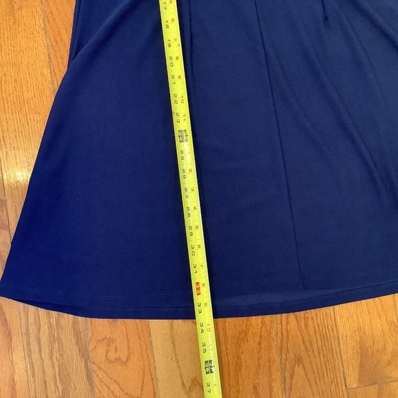 Signature By Robbie Bee Dress Size Small Blue Square Neck Or Off Shoulders Shift - Picture 10 of 13